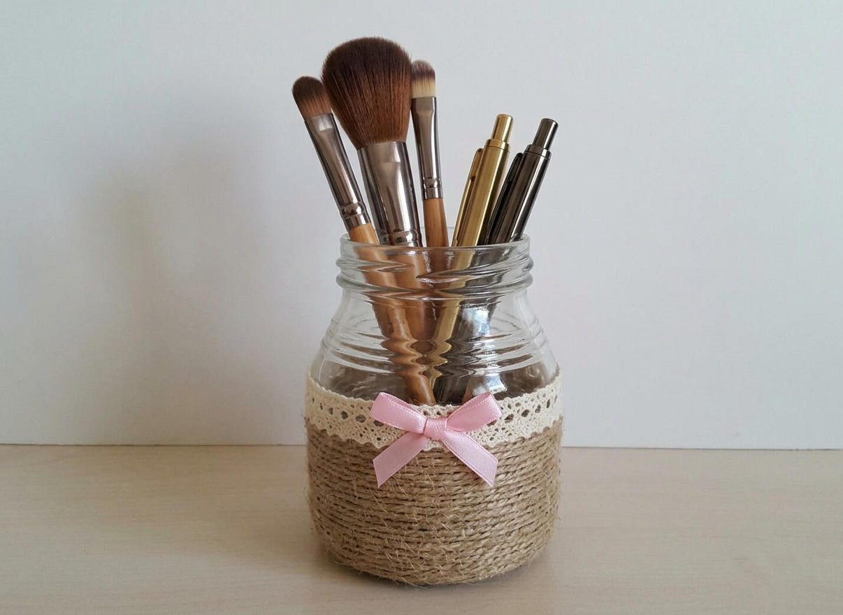 Lace pencil holder after Crafty AI