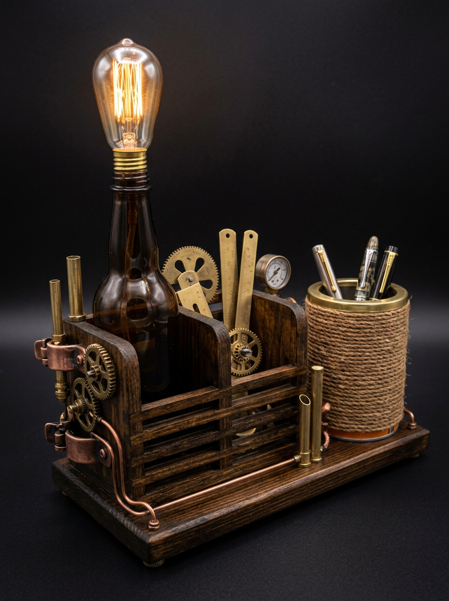 Steampunk lamp after Crafty AI